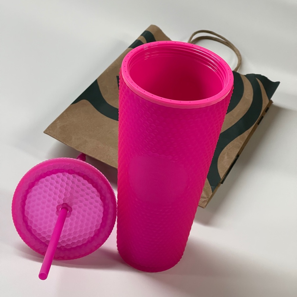 STARBUCKS 2021 Barbie Pink Jelly Stud Tumbler Venti NEW